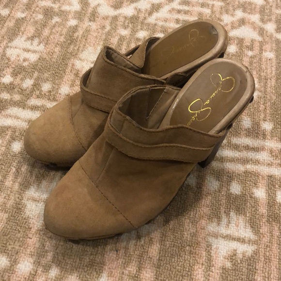 Jessica Simpson caral clogs suede upper sz 7 - Picture 2 of 5
